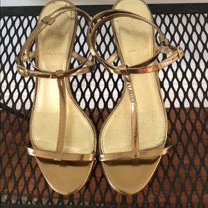 J. Crew gold strappy sandals